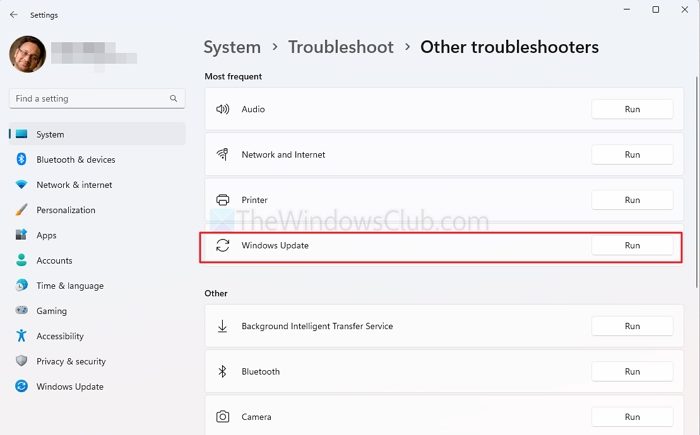Windows Update Troubleshooter